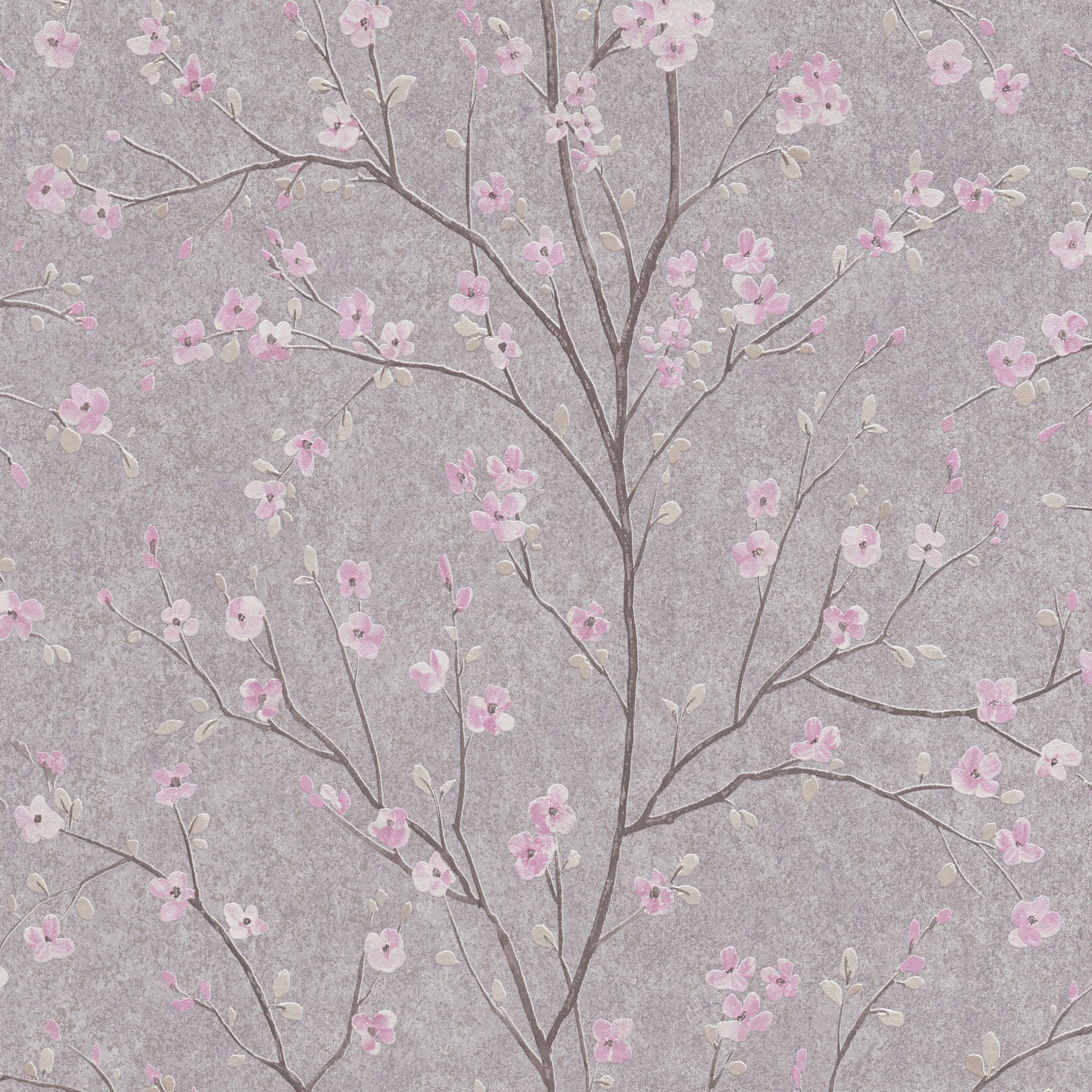 A.S. Creation Metropolitan Stories 2 379122 Papel pintado no tejido Diseño floral 0,53 x 10,05 m Gris