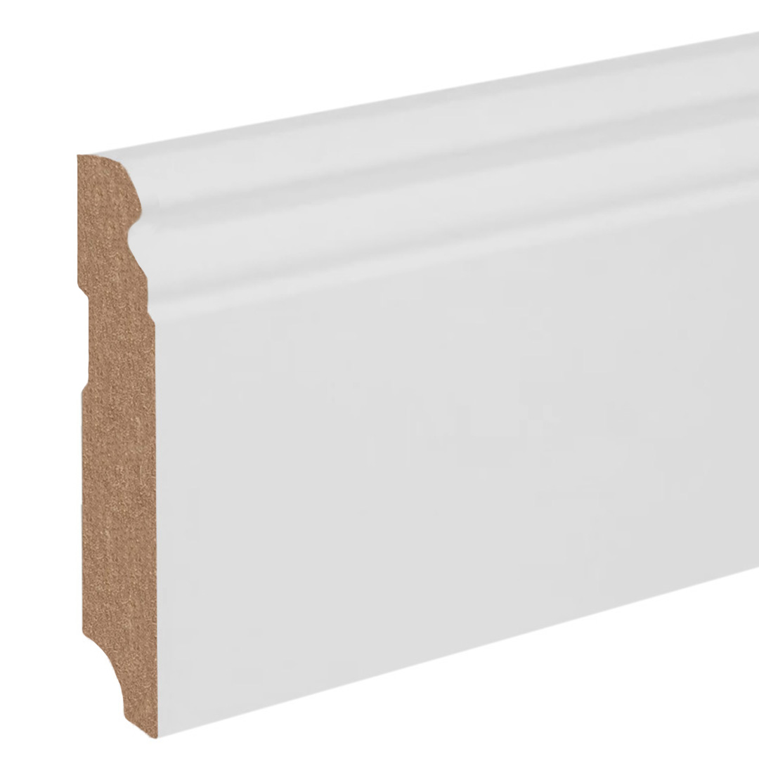 Rodapié/zócalo/moldura de suelo Bergamo-9 (65779) 19 x 115 x 2500 mm Blanco