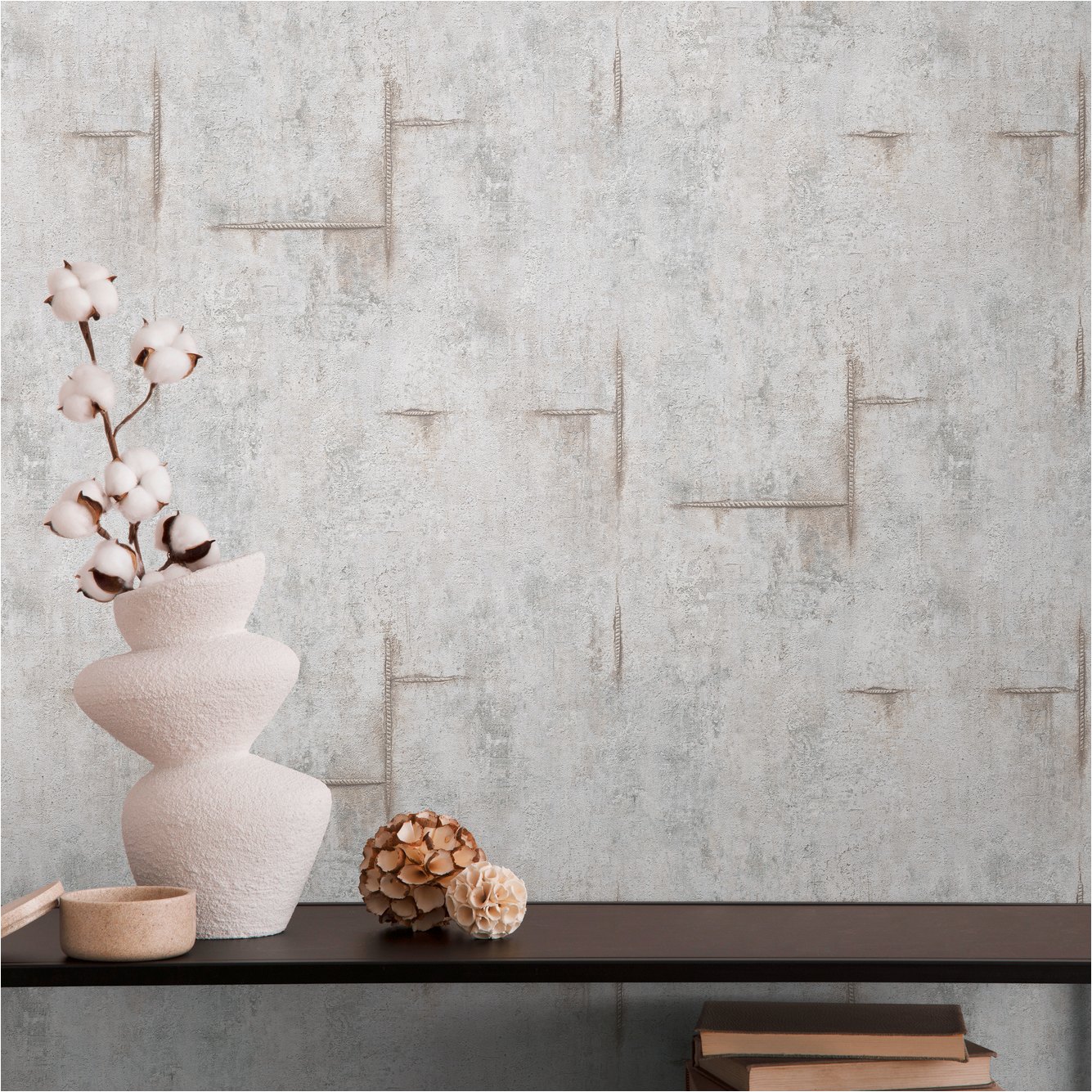Papel pintado no tejido 790852 gris hormigón estilo industrial CosmoLiving de Cosmopolitan A.S. Creation