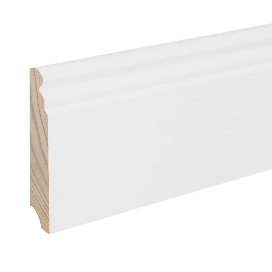 Rodapié/zócalo/moldura de suelo Novara-3 (73004) 16 x 96 x 2400 mm Blanco glaciar