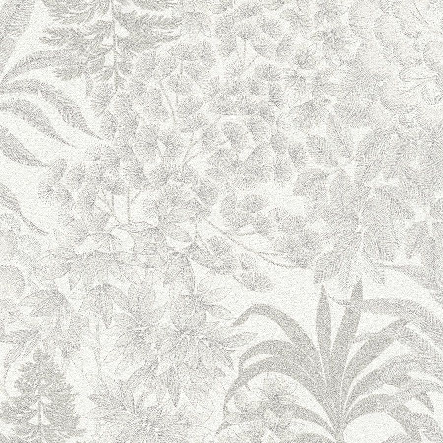 A.S. Creation Estilos de viaje 391282 Papel pintado no tejido Diseño floral 10,05 m x 0,53 m Blanco
