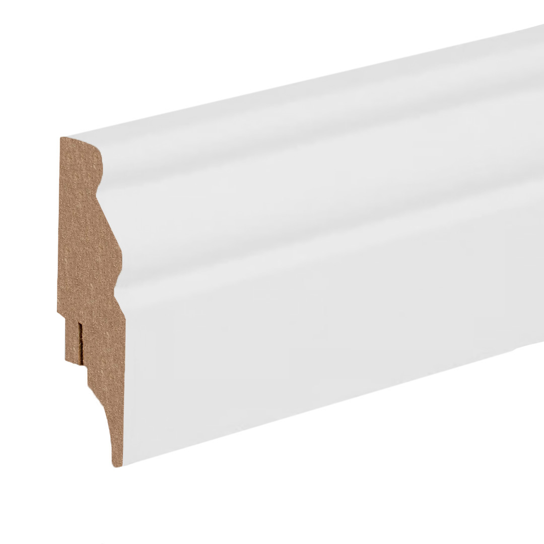 Rodapié / moldura de suelo Cantu-1 (69677) 19 x 57 x 2500 mm Blanco