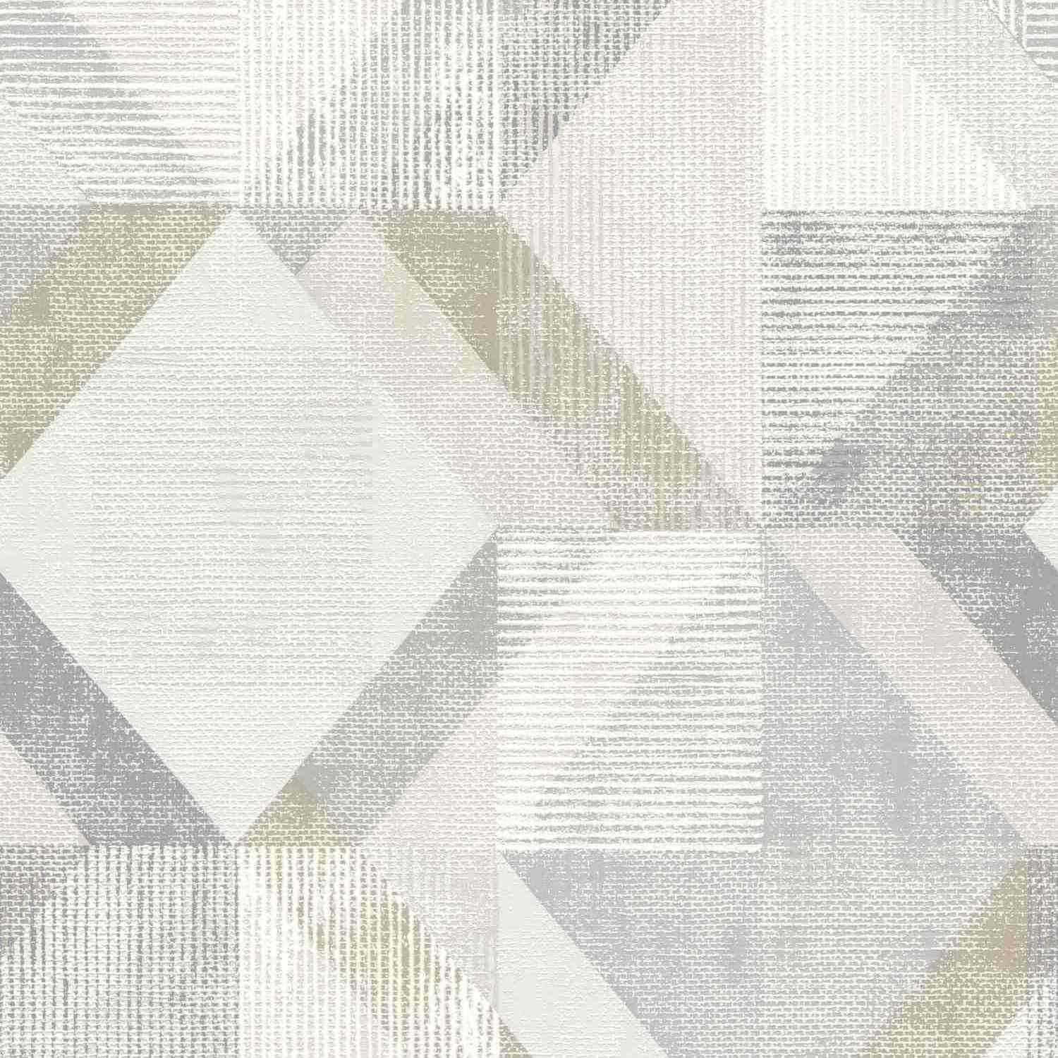 Rasch Dale color a tu vida 311921 Papel pintado no tejido Geométrico 0,53 x 10,05 m Gris