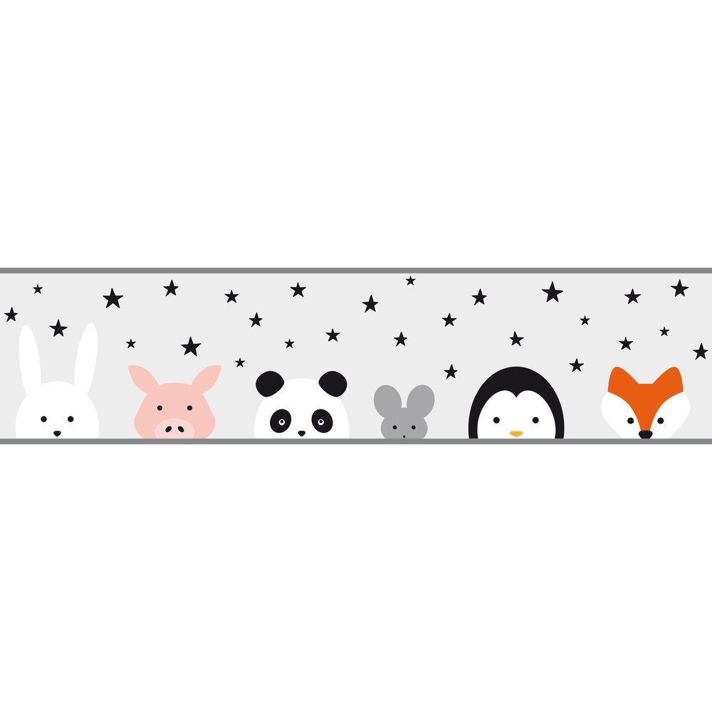 A.S. Creation Only Borders 11 403732 Cenefa de papel Habitación infantil 5,00 x 0,155 m Gris
