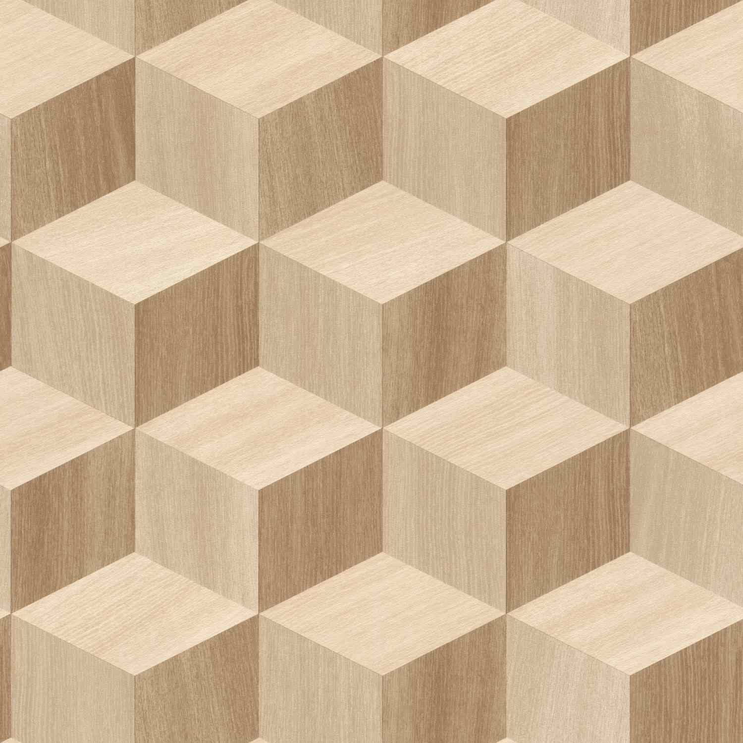 Rasch Salsa 833737 Papel pintado no tejido Efecto 3D 0,53 x 10,05 m Marrón