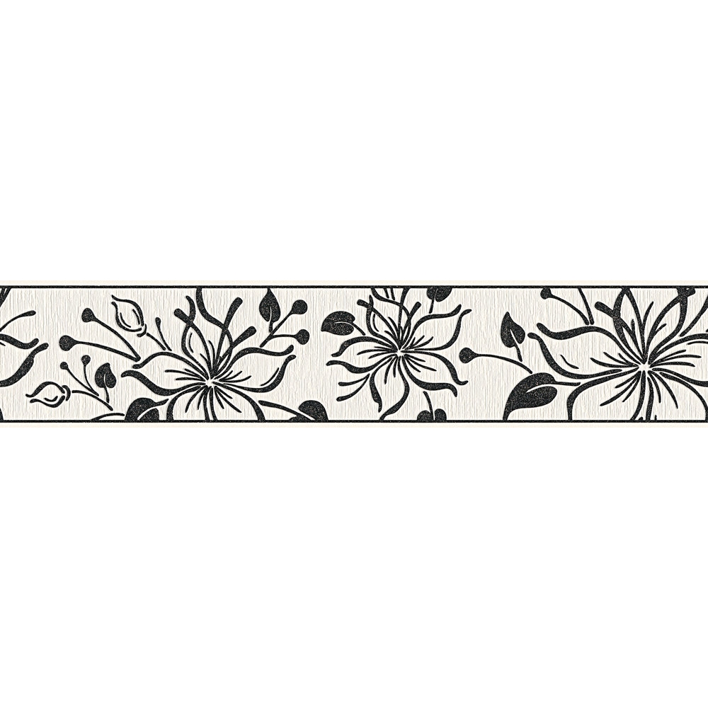 A.S. Creation Only Borders 10 346629 Papel pintado Diseño floral 0,13 x 5 m Negro