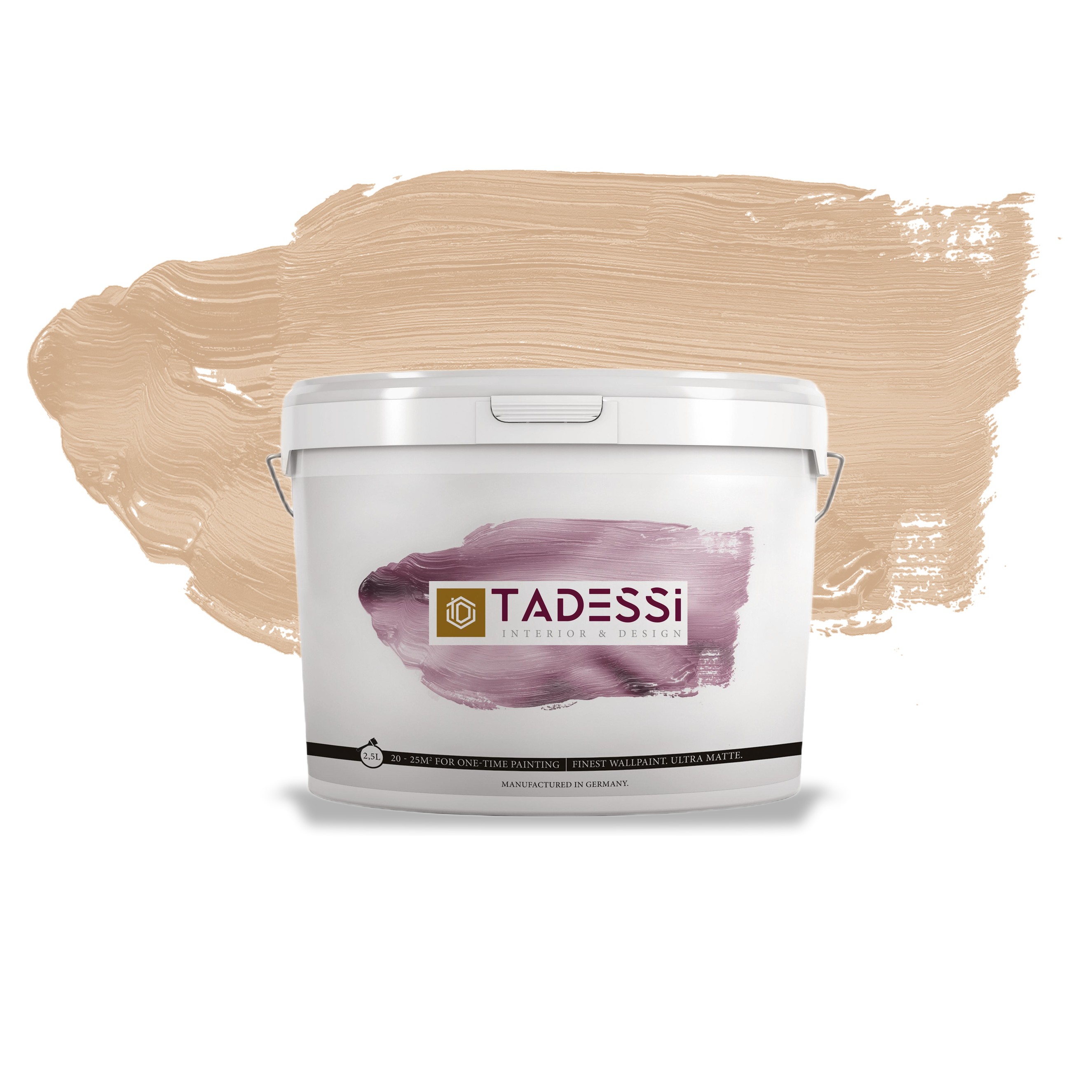 TADESSI Color Vista - Pintura de pared Beige Pastel - Miel Mocha - Pintura mate de alta calidad para interiores