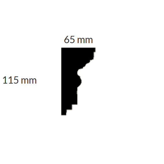 Stuckleiste "Aachen" (Stuckleisten aus Gips) Skizze