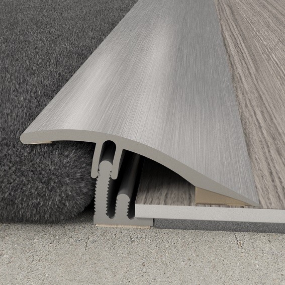 Perfil de nivelación H 10,23 mm W 38 mm Altura del borde 5,5 - 16 mm Perfil de nivelación de altura Alu PROVISTON