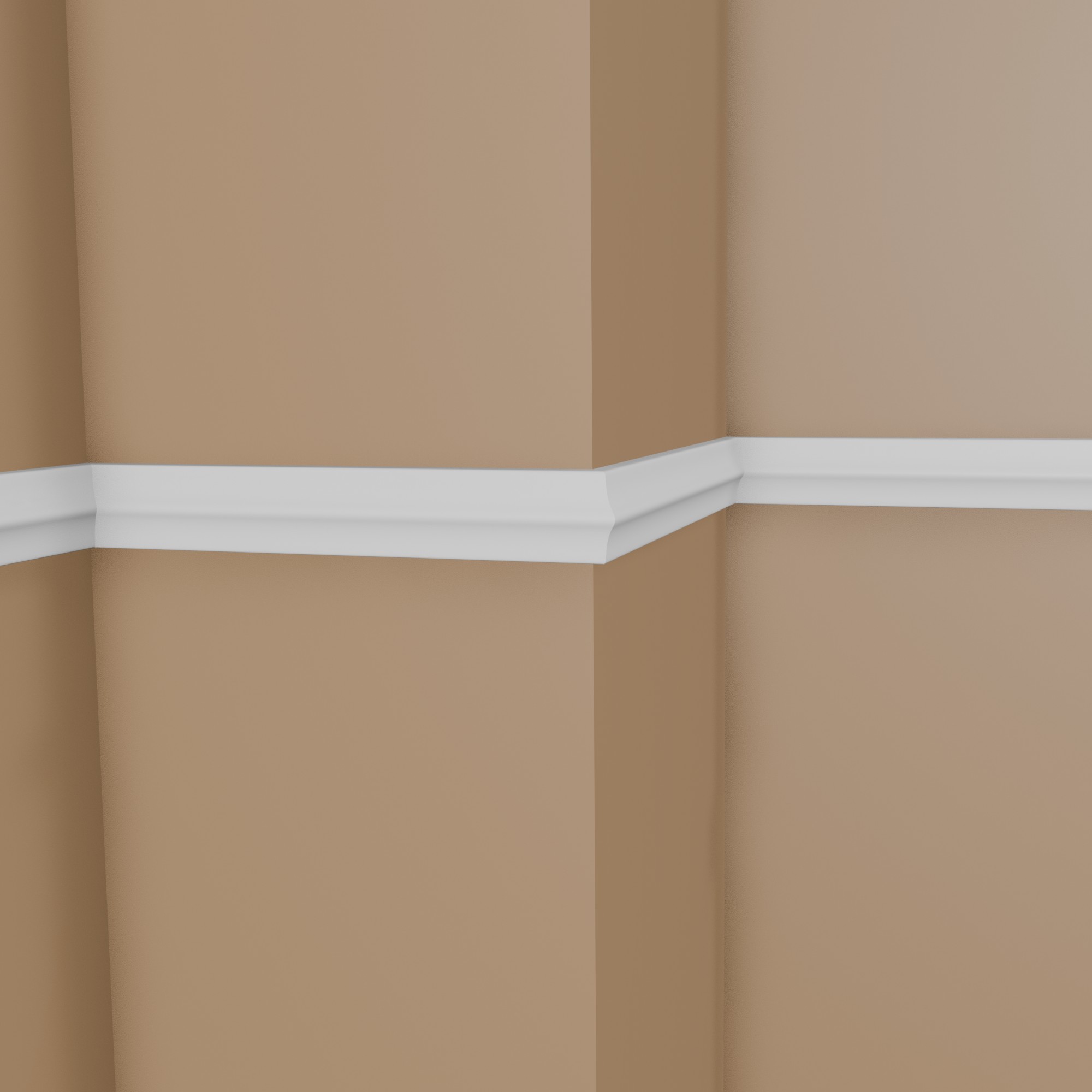 PROVISTON Moldura decorativa "NE026" 15 x 45 x 2000 mm Blanco Moldura de pared Decoración de pared Alta calidad
