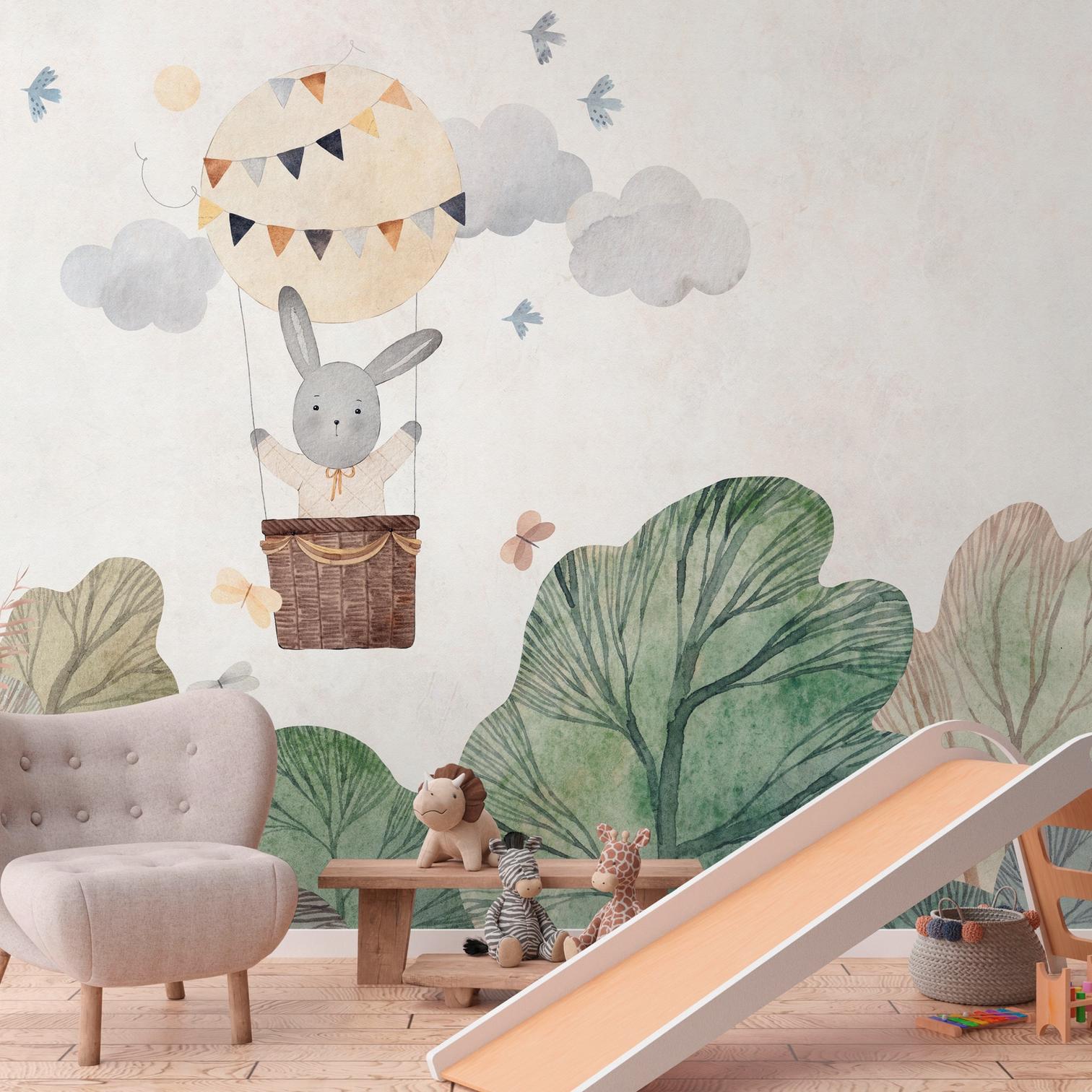 Papel pintado fotográfico A.S. Creation The Wall III 399051 Un motivo por rollo Habitación infantil Beige Verde