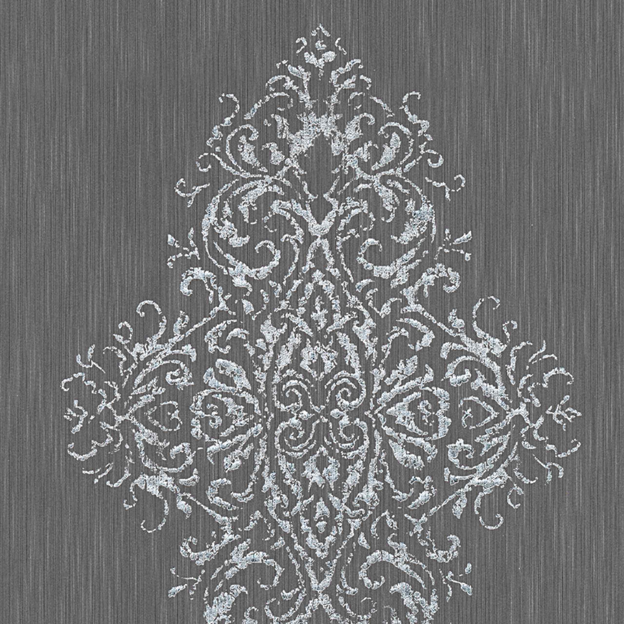 A.S. Creation Papeles pintados de lujo 319454 Papel pintado no tejido Barroco 0,53 x 10,05 m Gris