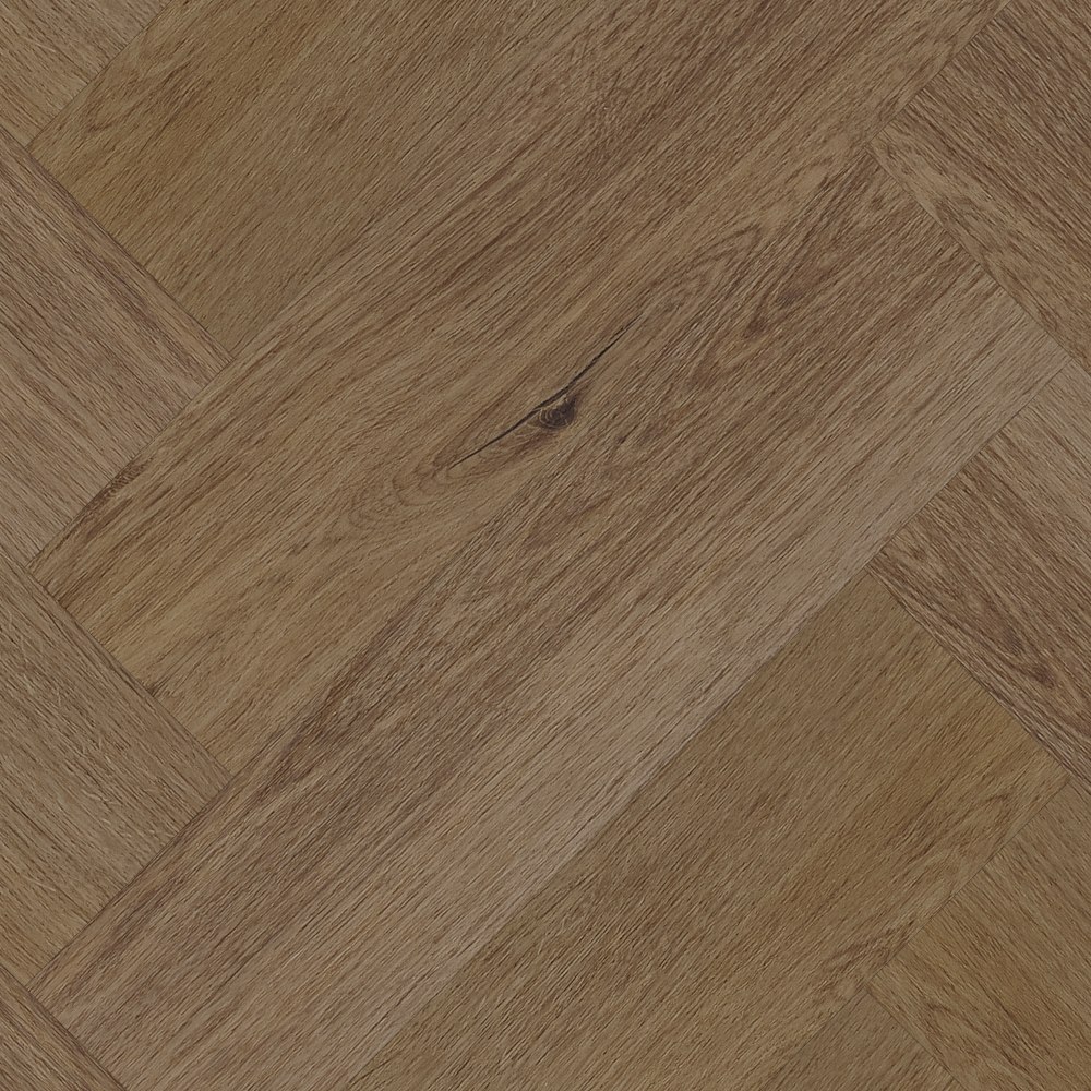Suelo vinílico AMARON Herringbone Georgetown Oak, 592 x 148 x 5 mm, clic, marrón, NKL42