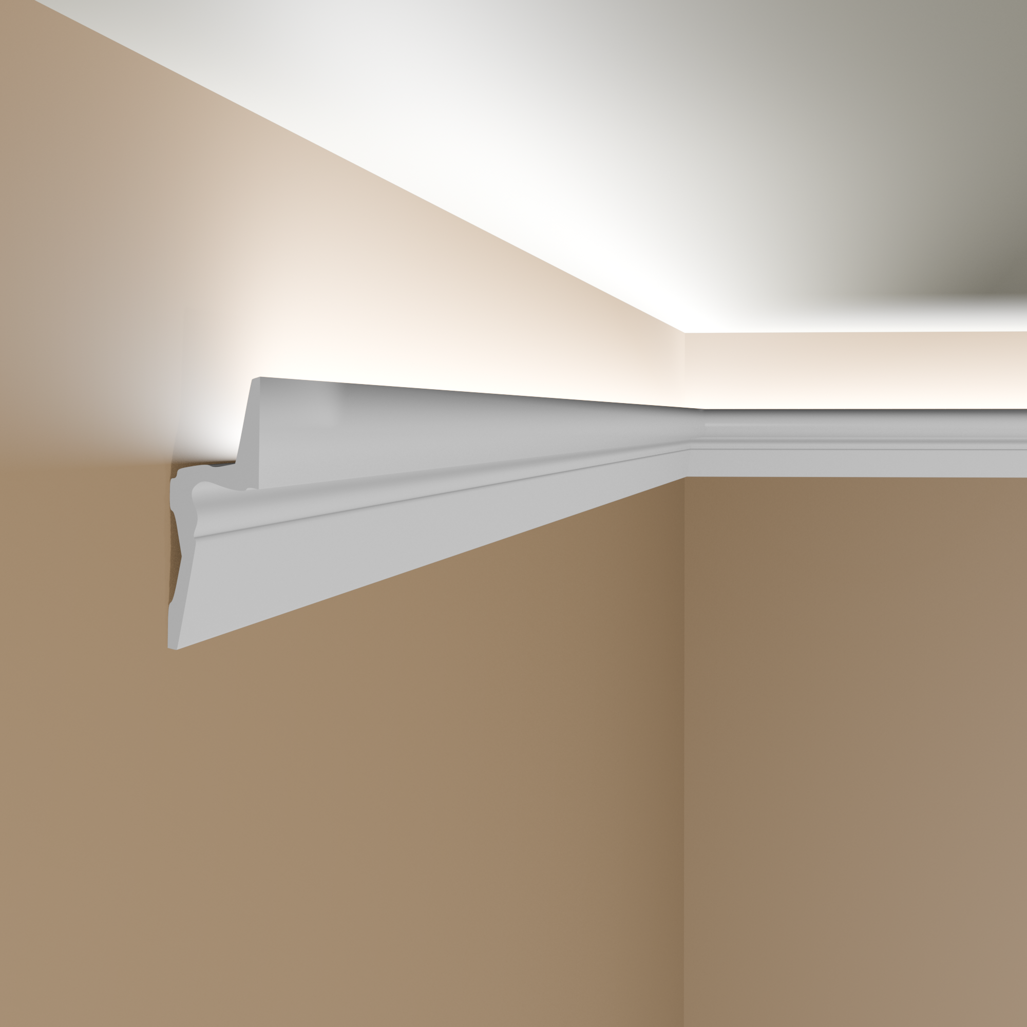 Tira de luz de poliuretano NMC IL9 ARSTYL, 50 x 150 x 2000 mm, tira de techo blanca