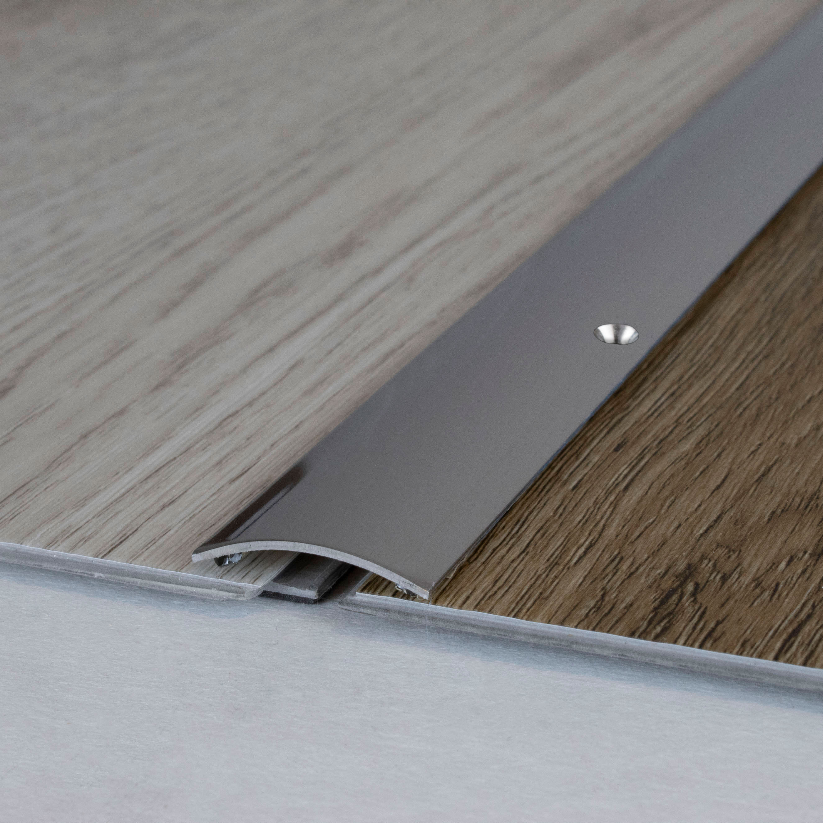 Perfil de transición PROVISTON Rotterdam, 28 mm de ancho, tira de transición de acero inoxidable