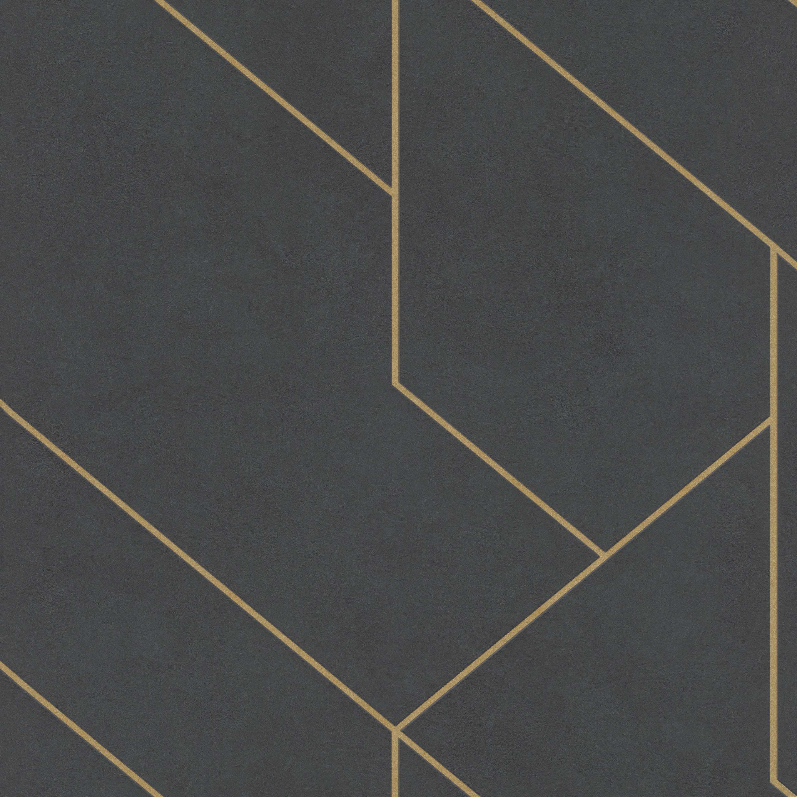 Rasch Brick Lane 427431 Papel pintado no tejido Efecto 3D 0,53 x 10,05 m Negro