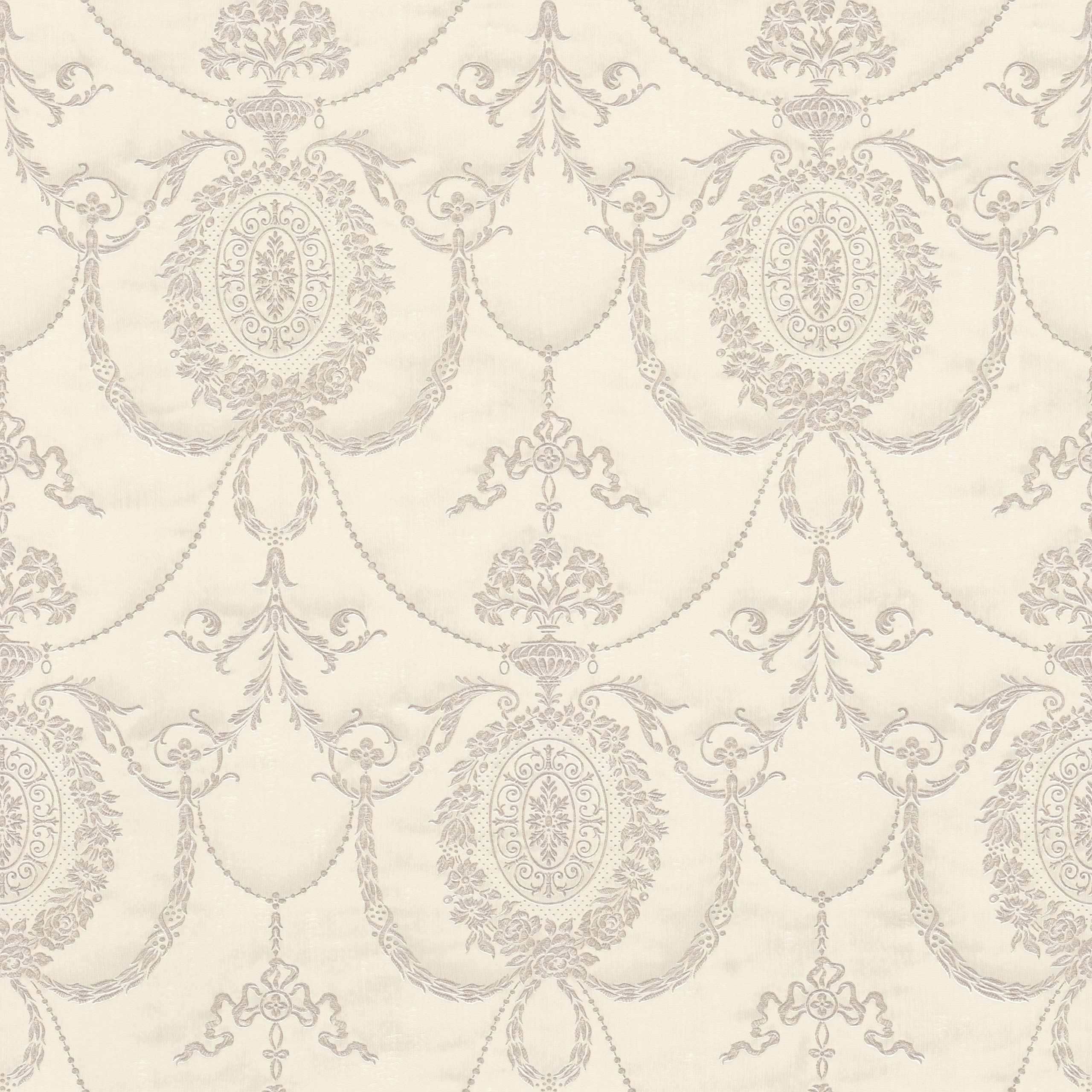 Papel pintado no tejido 532104 Blanco Barroco Trianon XII Rasch