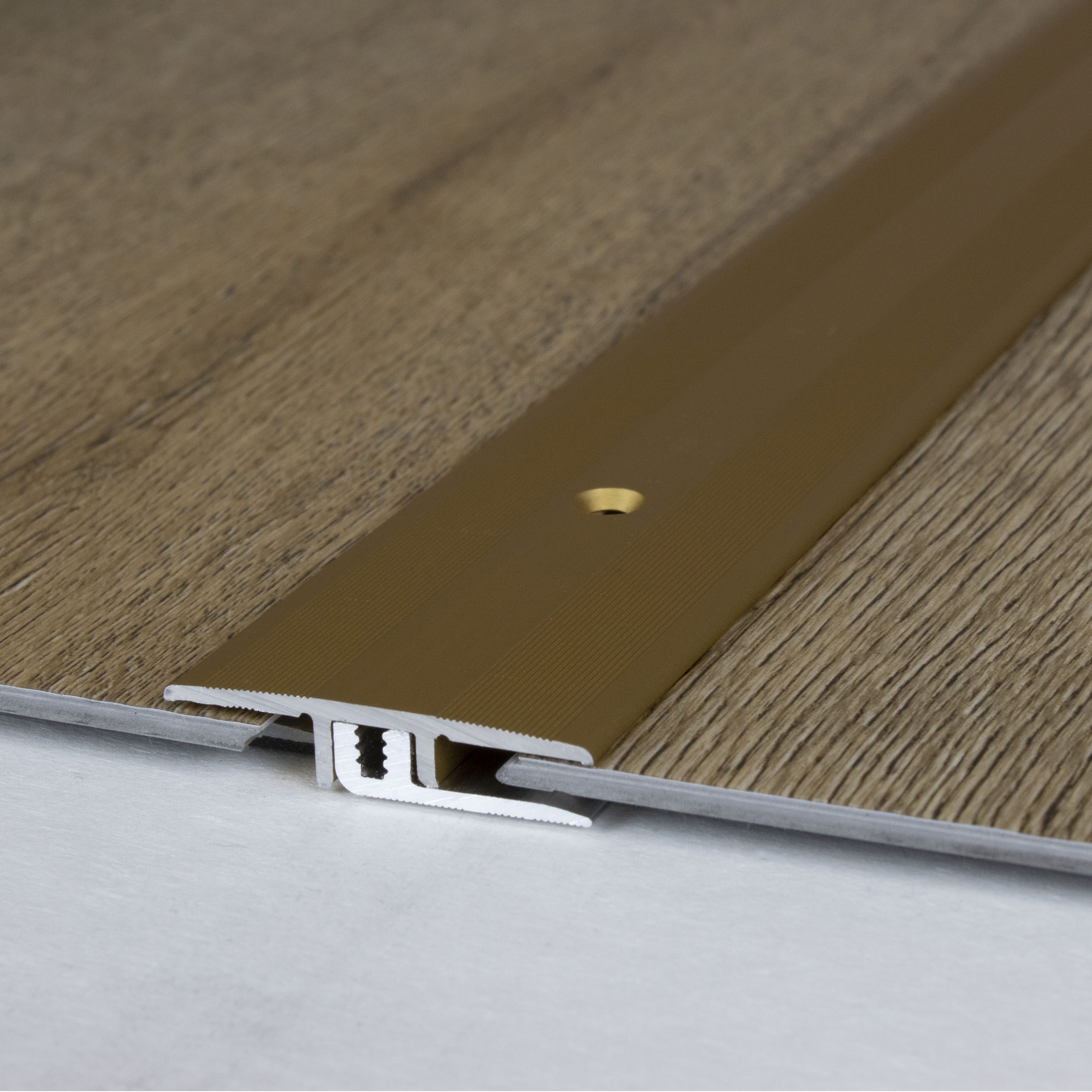 Perfil de transición PROVISTON Richmond B, altura de borde de 33 mm, tira de transición de 5-9 mm, aluminio anodizado