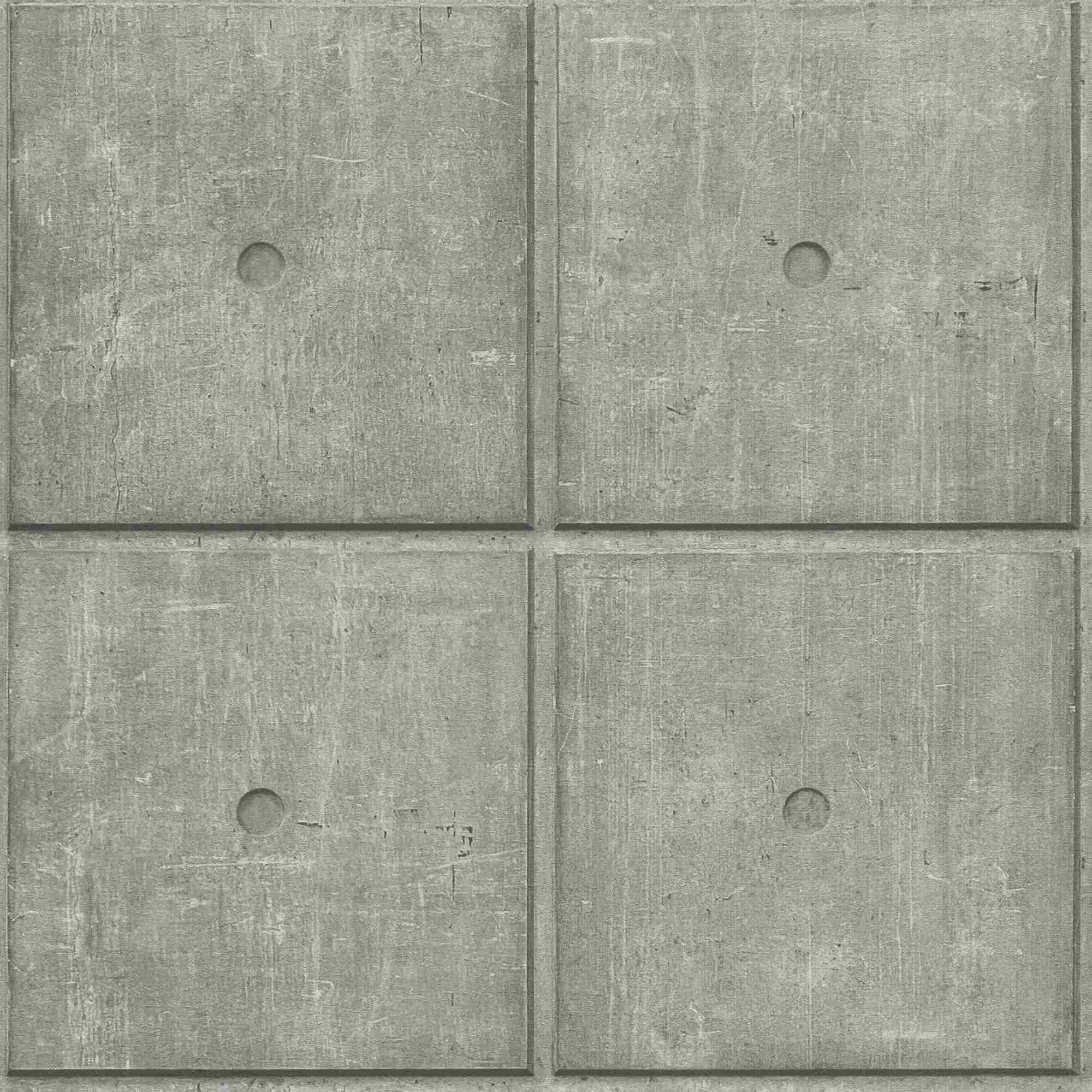 Papel pintado no tejido 499438 gris con motivos estampados Factory V Rasch