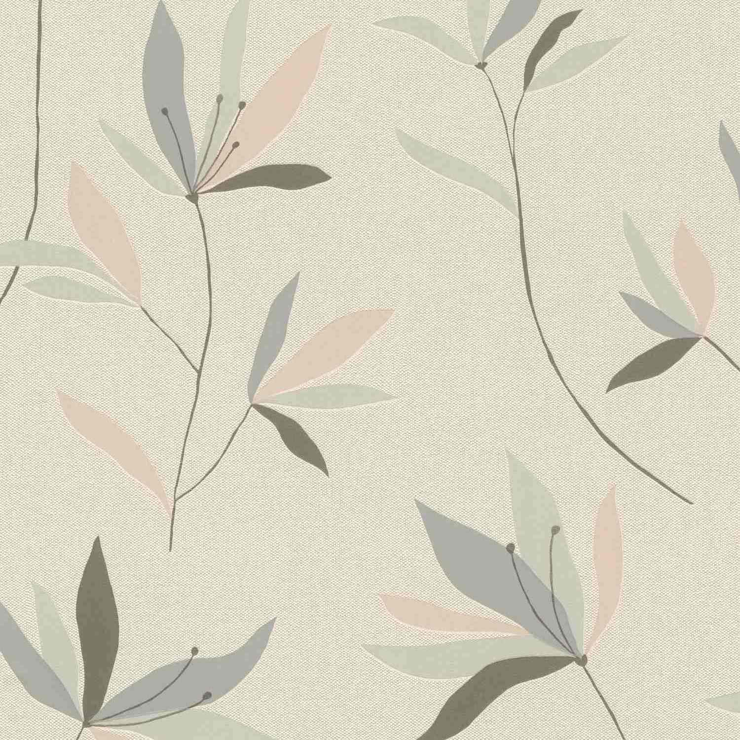 Rápido Dale color a tu vida 634068 Papel pintado no tejido Diseño floral 0,53 x 10,05 m Gris