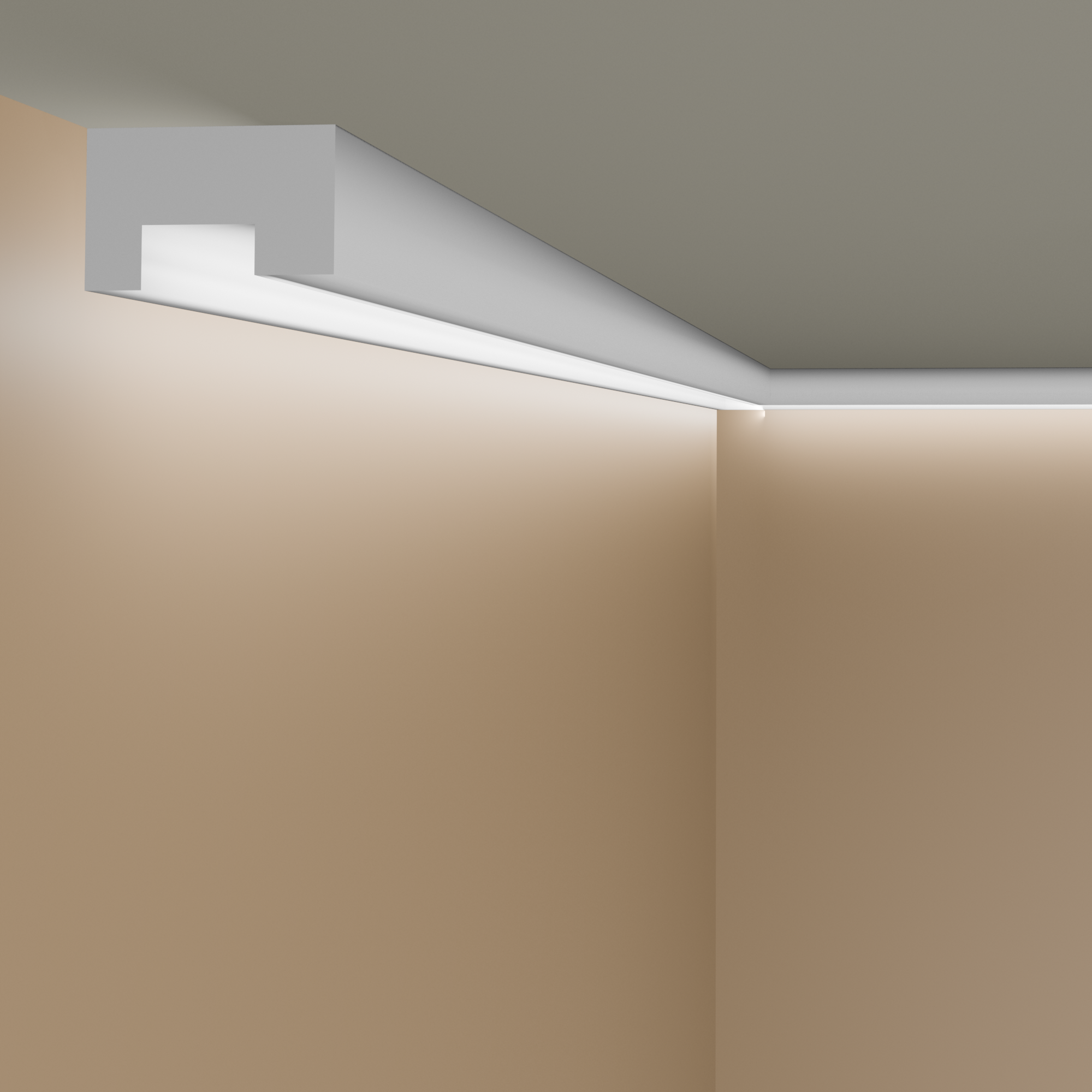 PROVISTON | Moldura de escayola "ML-73" | 47 x 33 x 1000 mm | Moldura ligera | Moldura de escayola