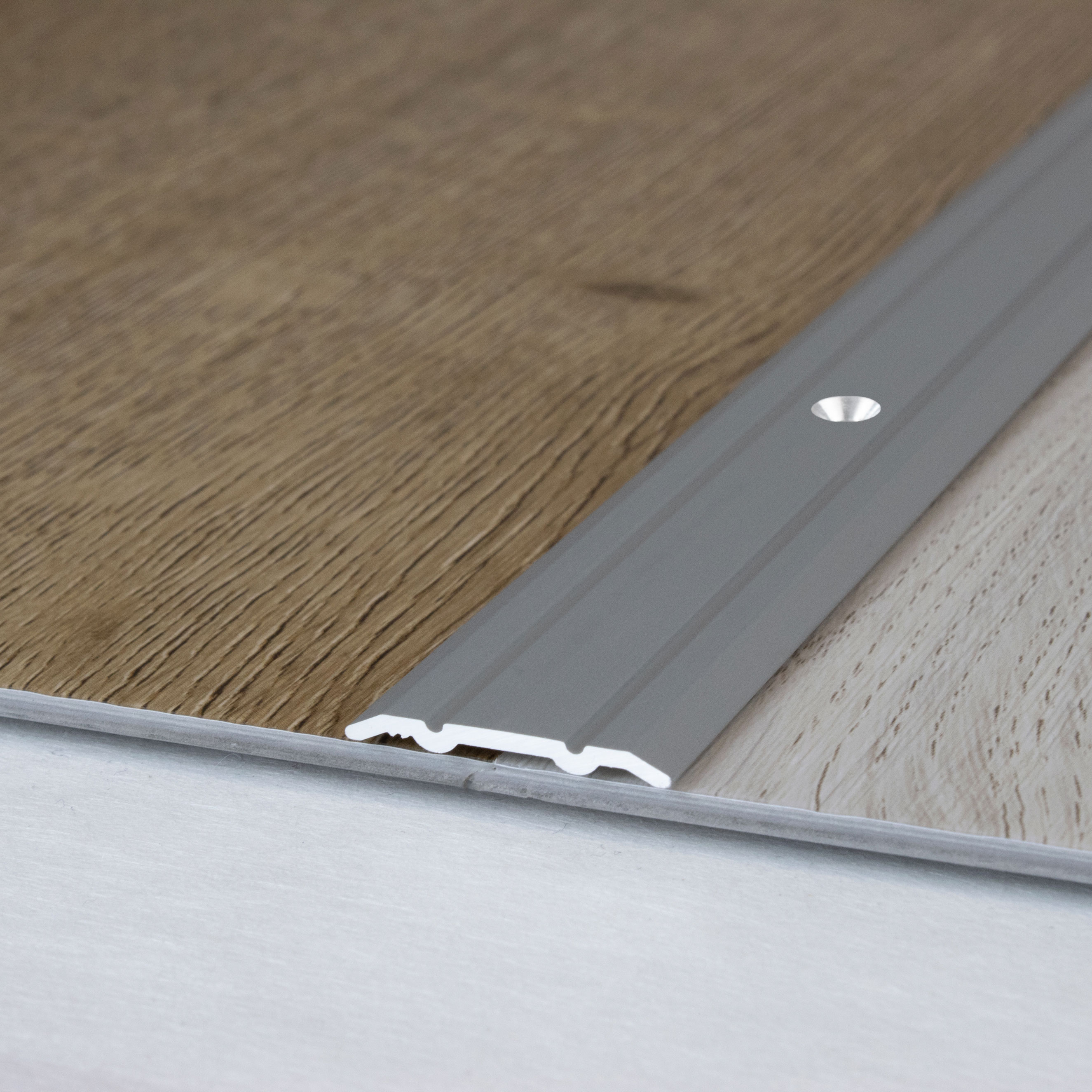 Perfil de transición Auer Alkmaar H 2,3 mm W 24,5 mm Riel de transición de aluminio anodizado