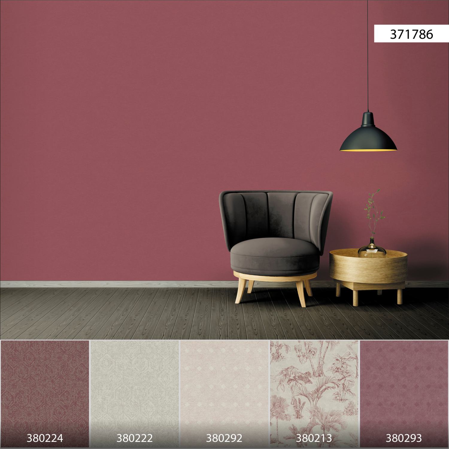 A.S. Creation Cuba 371786 Papel pintado no tejido Color liso Universidad 0,53 x 10,05 m Morado