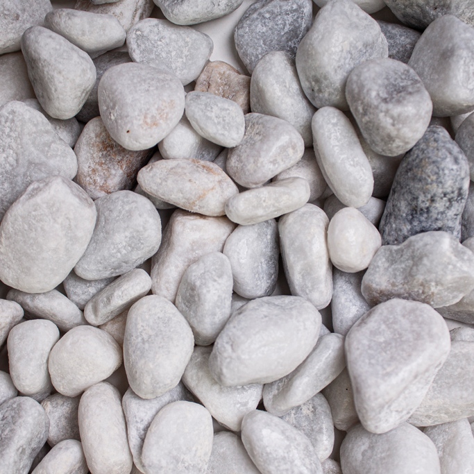 Grava de mármol de Carrara de 15 a 25 mm, grava decorativa blanca envejecida para jardín, piedra natural GSH