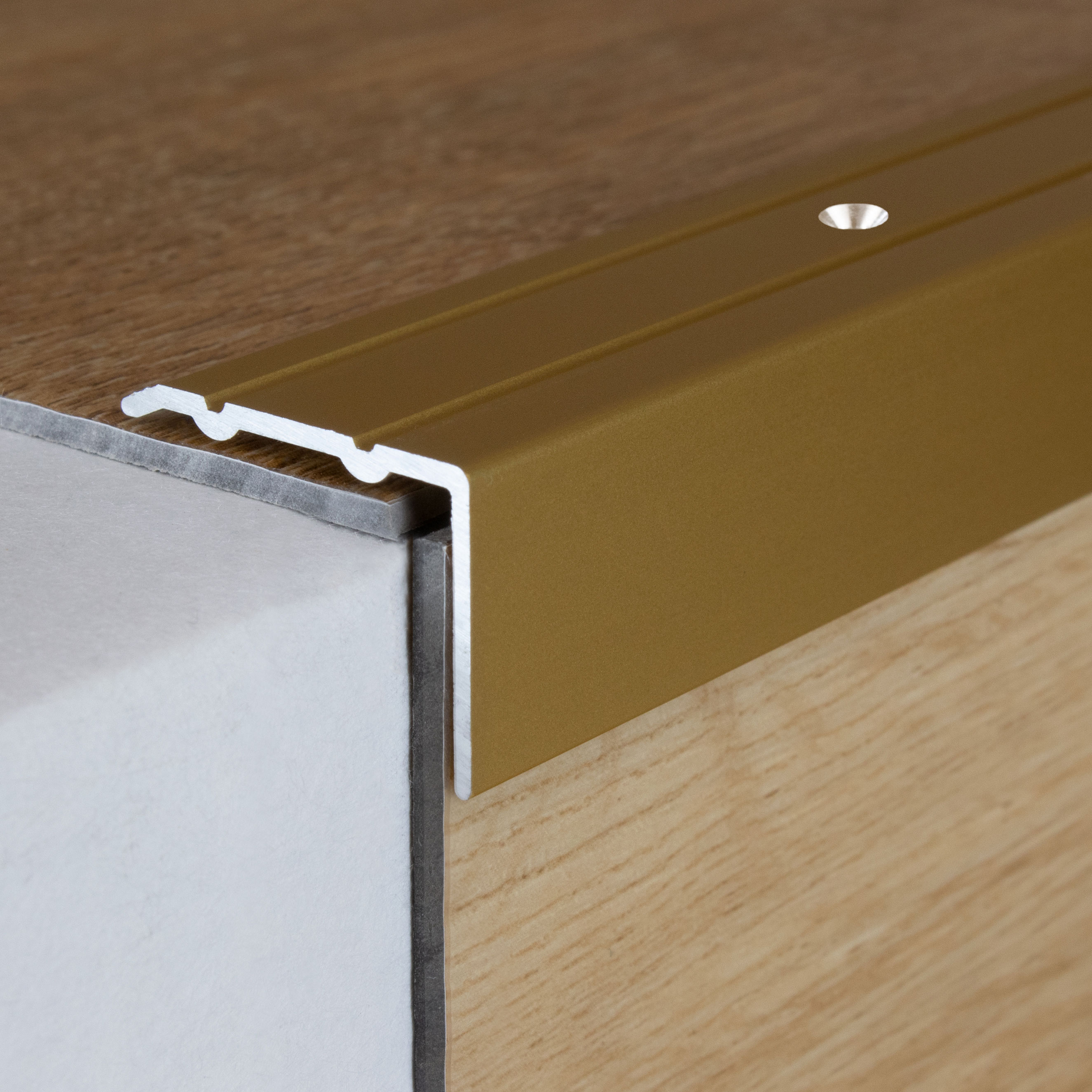 Perfiles angulares y de canto para escaleras PROVISTON Salerno, ancho 24,5 mm, aluminio