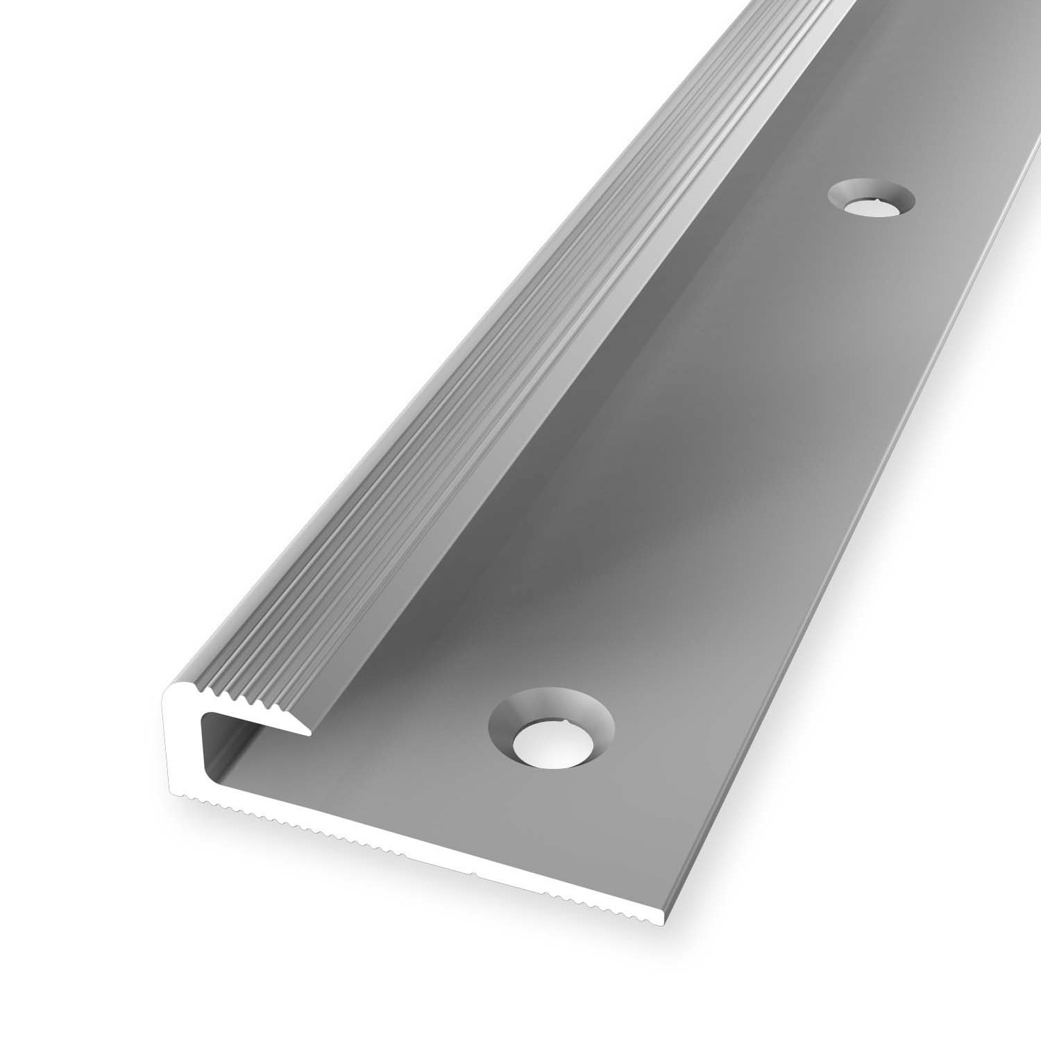 Perfil de canto 8 x 30 x 2500 mm Perfil de acabado de aluminio acanalado Plata Küberit