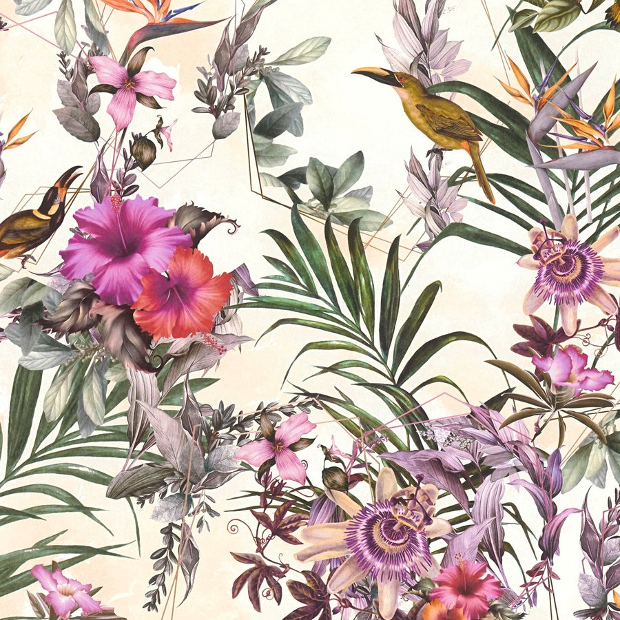 A.S. Creation Dream Flowery 381786 Papel pintado no tejido Diseño floral 0,53 x 10,05 m Beige Rosa