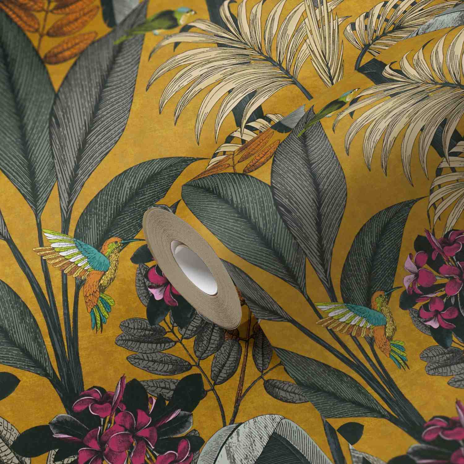 A.S. Creation PintWalls 387381 Papel pintado no tejido Vintage Retro 0,53 x 10,05 m Amarillo