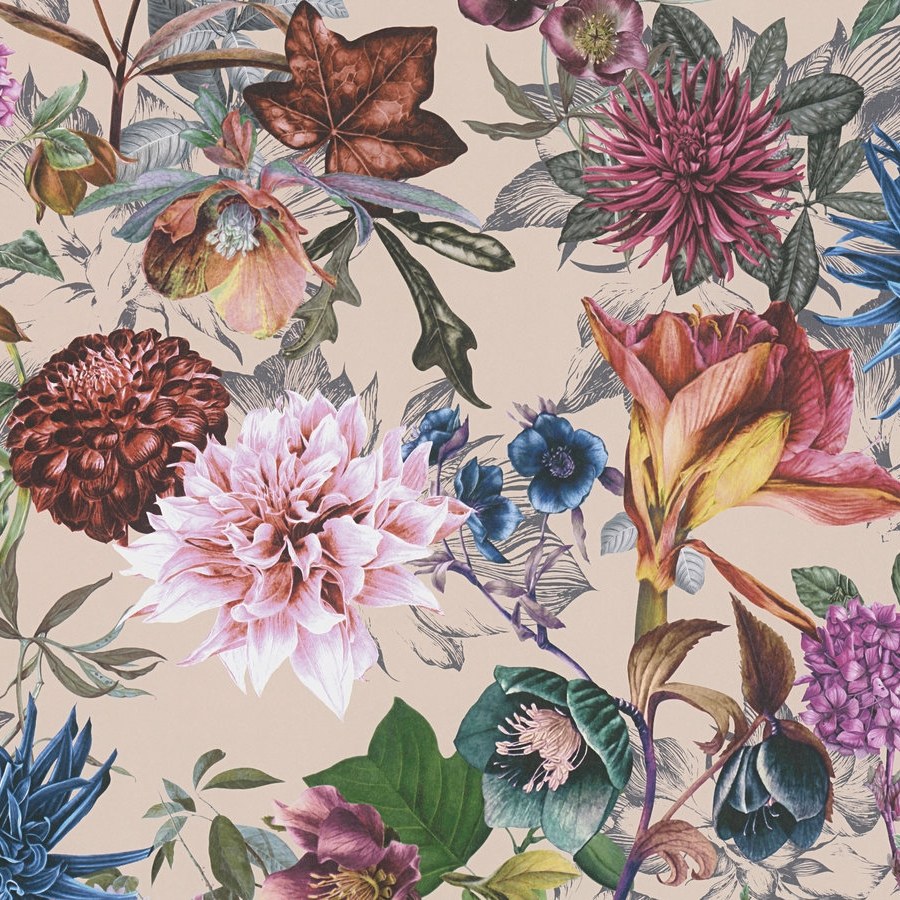 A.S. Creation Dream Flowery 381755 Papel pintado no tejido Diseño floral 0,53 x 10,05 m Beige Rosa