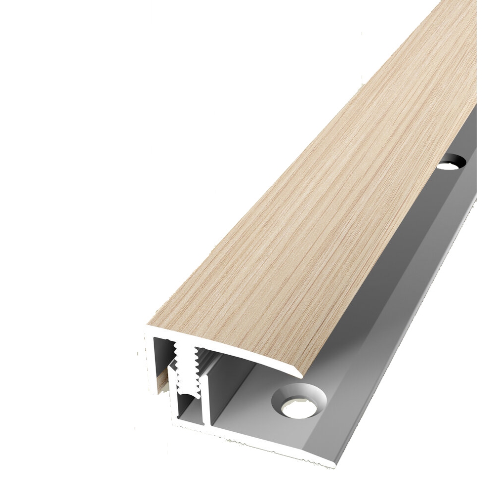 Perfiles de remate y canto PROVISTON, ancho 21 mm, altura de canto 7-12 mm, aluminio anodizado