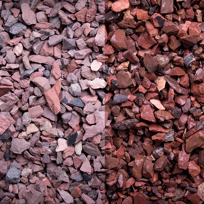 Grava decorativa "Haver" 3-8 mm Piedra caliza natural roja para decoración de jardín GSH