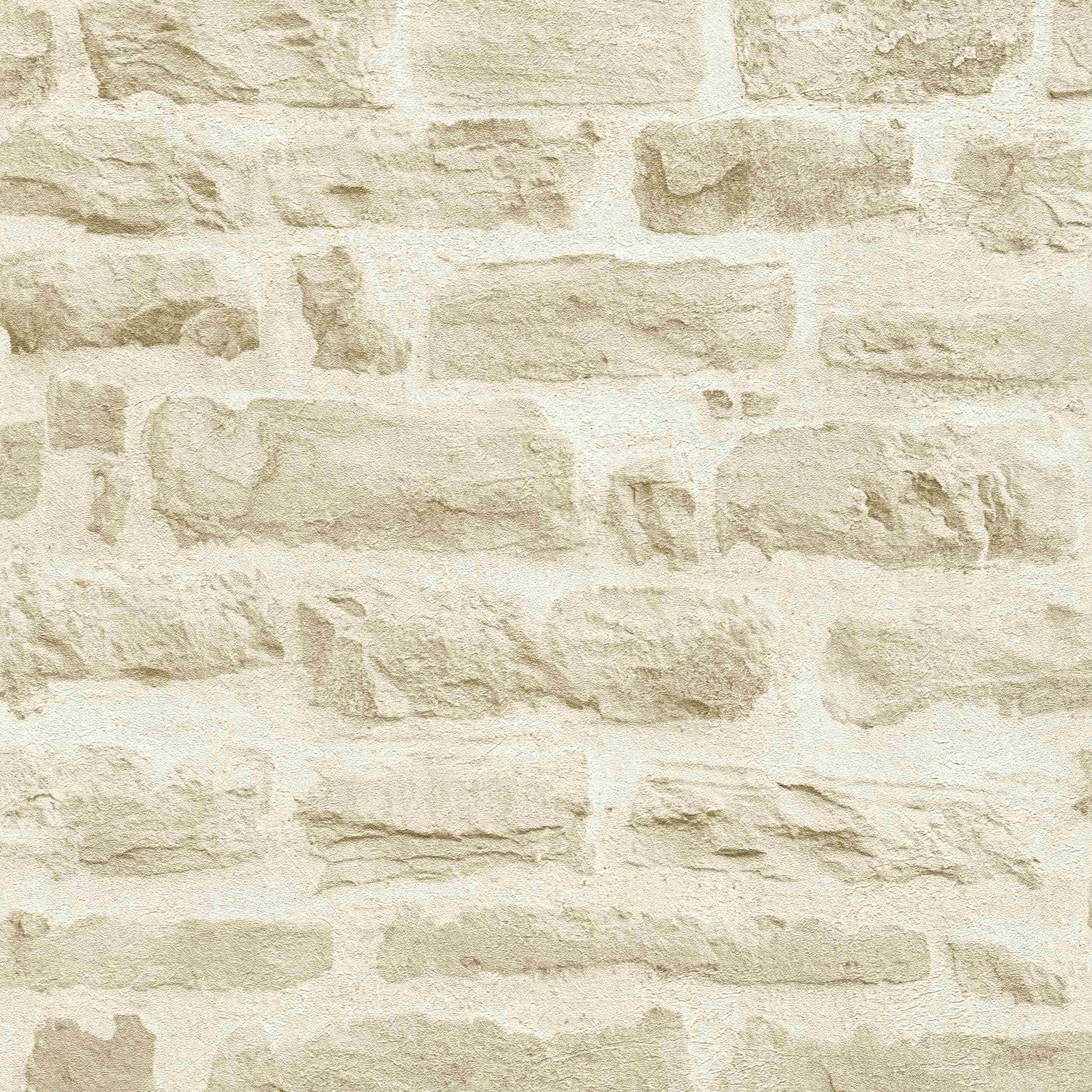 A.S. Creation Elements 355802 Papel pintado no tejido Imitación piedra 0,53 x 10,05 m Beige