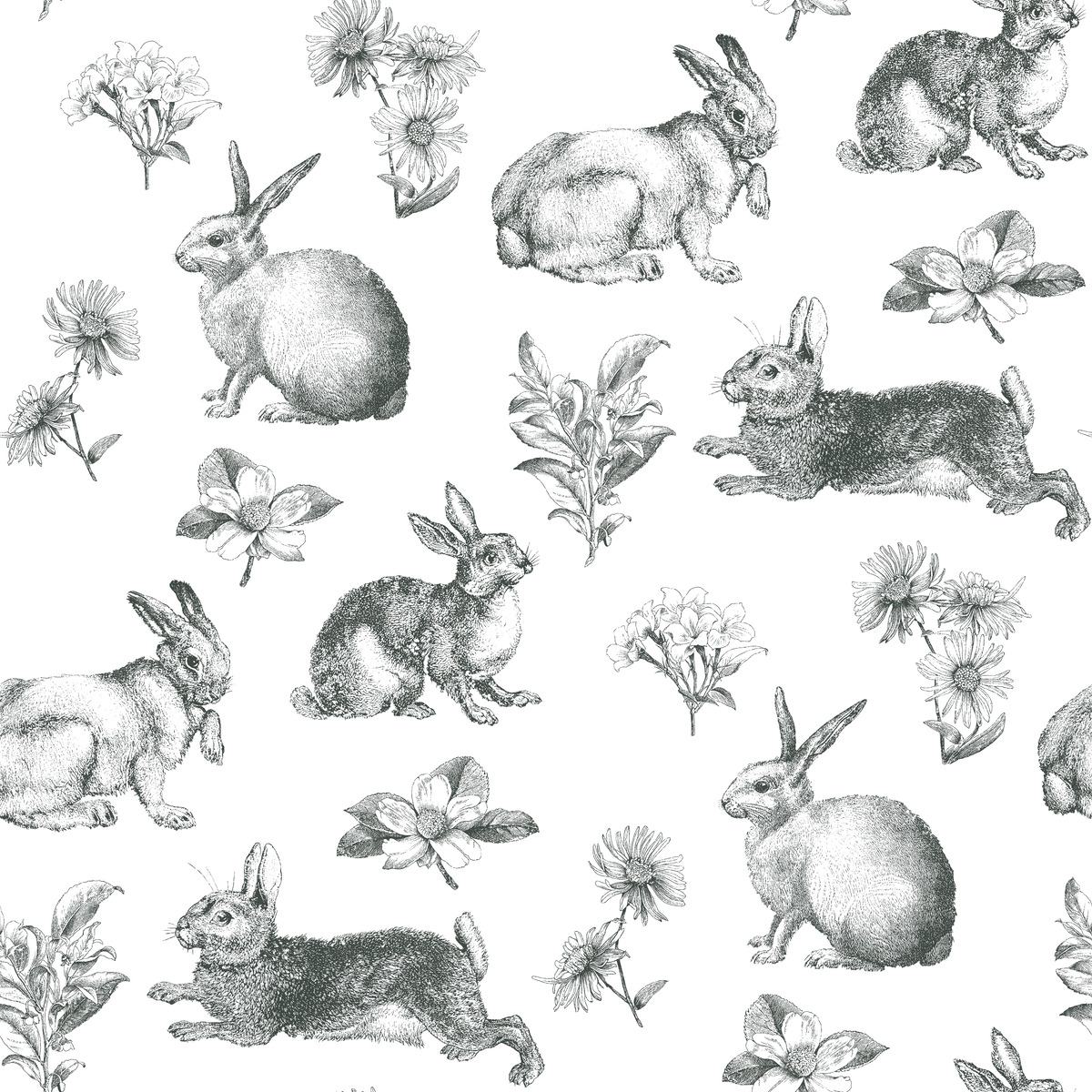 York Wallcoverings Blanco y negro AT4263 Papel pintado Sure Strip Estampado animal 0,52 x 10 m