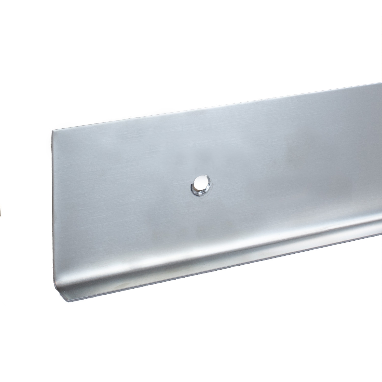 Rodapié metálico Auer, 50 mm de alto, ángulo de 94°, acero inoxidable, impermeable, moderno