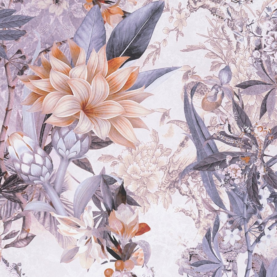 A.S. Creation Dream Flowery 381772 Papel pintado no tejido Diseño floral 0,53 x 10,05 m Gris Blanco
