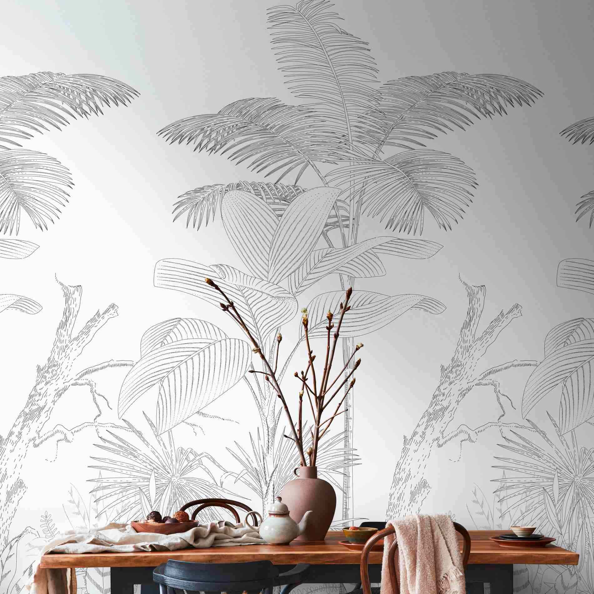 Papel pintado fotográfico A.S. Creation The Wall II 392141 Un motivo por rollo Negro Selva