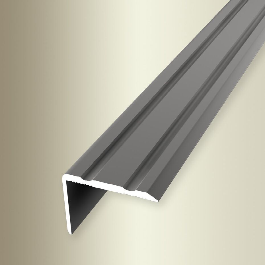Perfiles angulares y de canto para escaleras Küberit, altura 20 mm, ancho 24,5 mm, aluminio anodizado