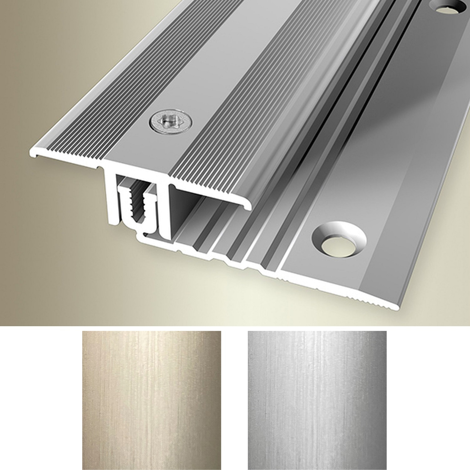 Perfil de transición PROVISTON, ancho 34 mm, altura de borde 6,5 - 16 mm, tira de transición