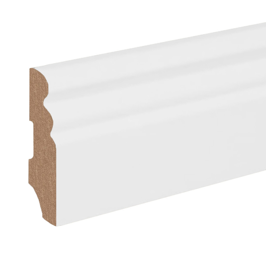 Rodapié/zócalo/moldura de suelo Novara-1 (73003) 16 x 58 x 2400 mm Blanco glaciar