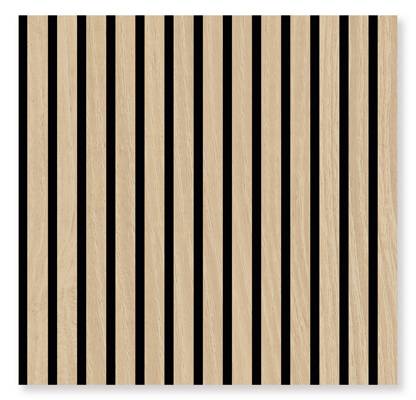 Panel acústico modular de pared JANGAL de 520 x 520 x 10 mm, madera auténtica de roble Fanal, panel acústico 3D