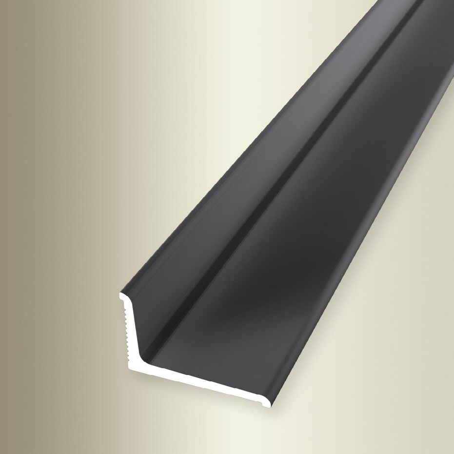 Perfiles de remate y canto Küberit, altura 12 mm, ancho 18 mm, longitud 2700 mm, aluminio anodizado