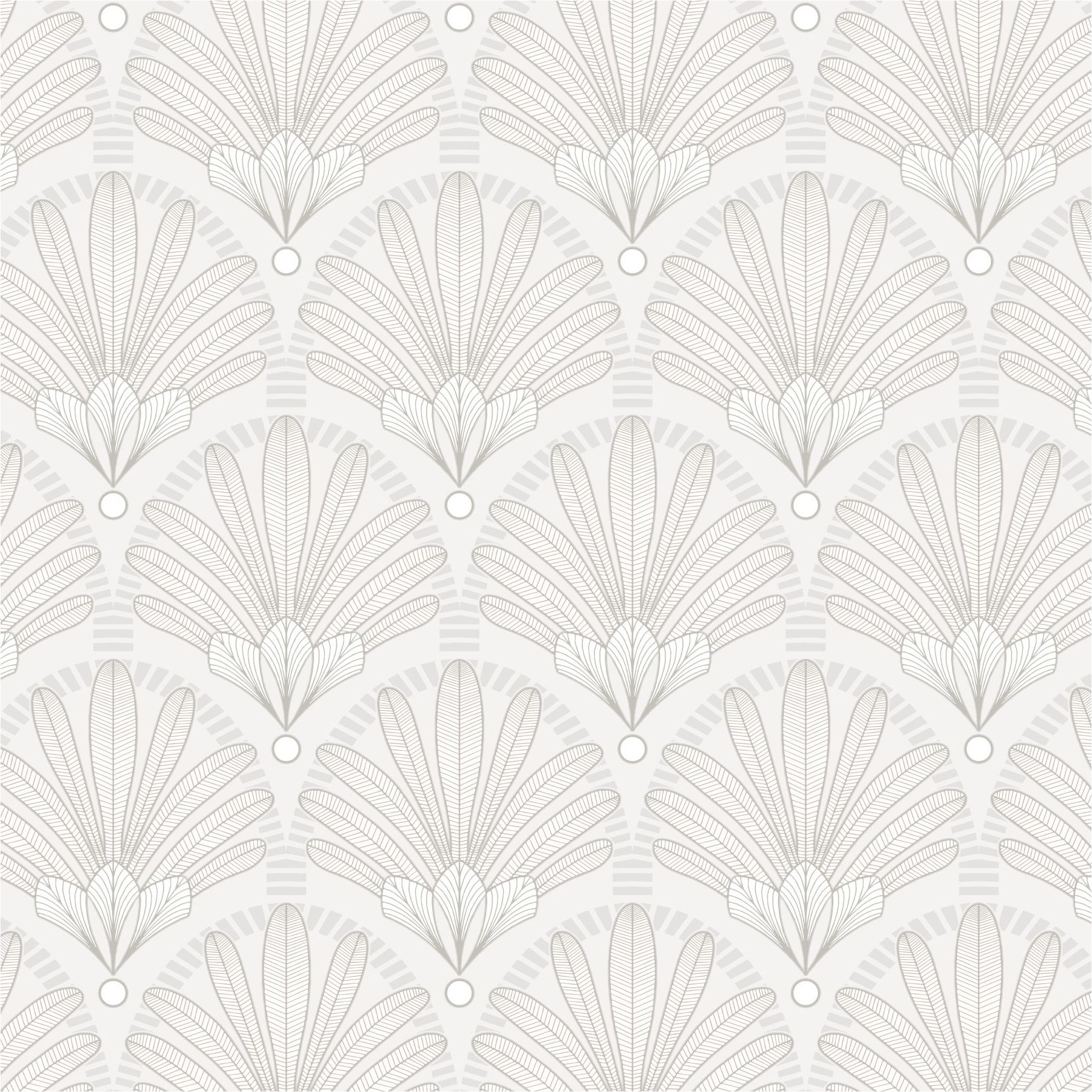 Papel pintado no tejido M53300 Elegance Blanco Art Déco Medallón No tejido 0,53 x 10,05 m Ugépa