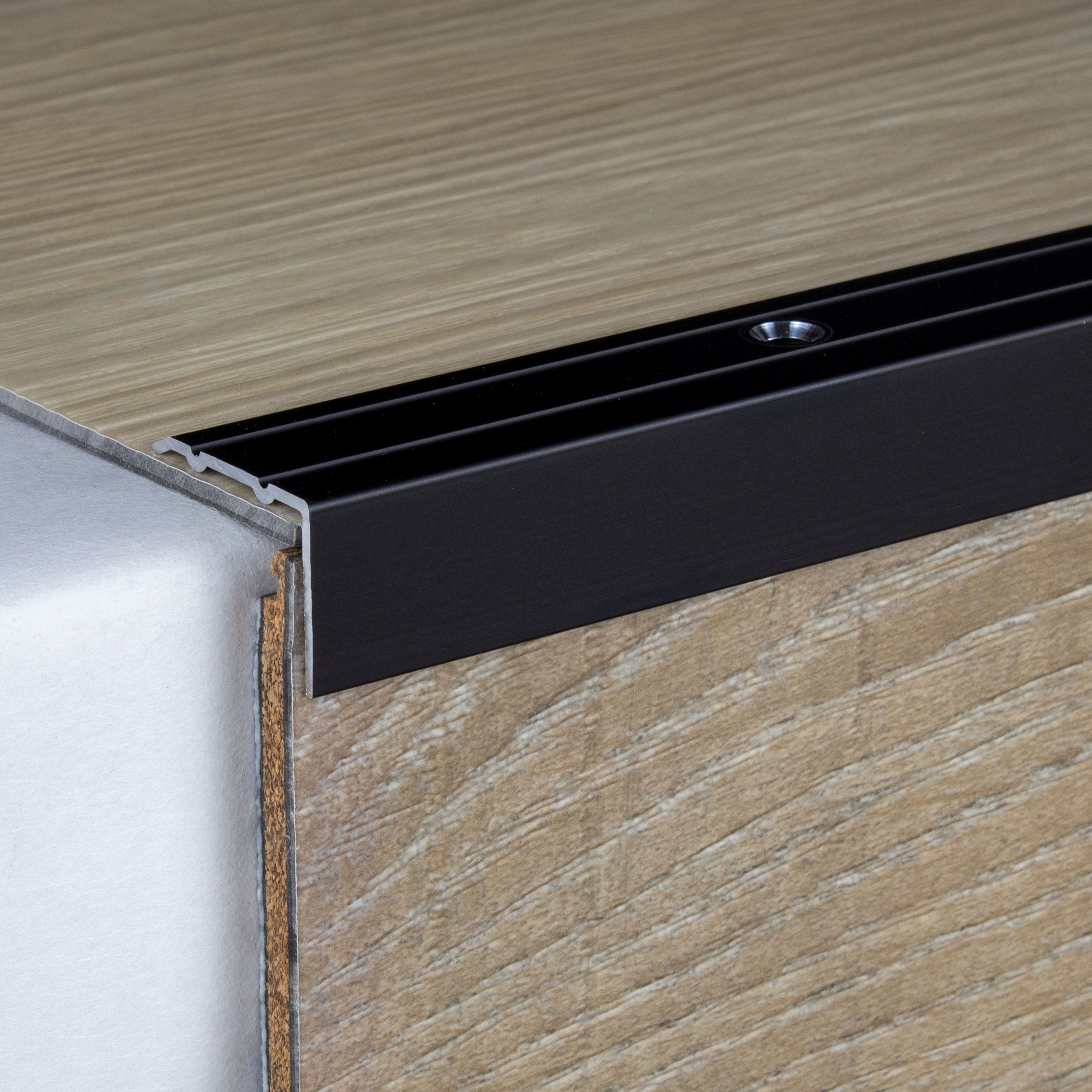 Perfiles angulares y de canto para escaleras PROVISTON Salerno, ancho 24,5 mm, aluminio