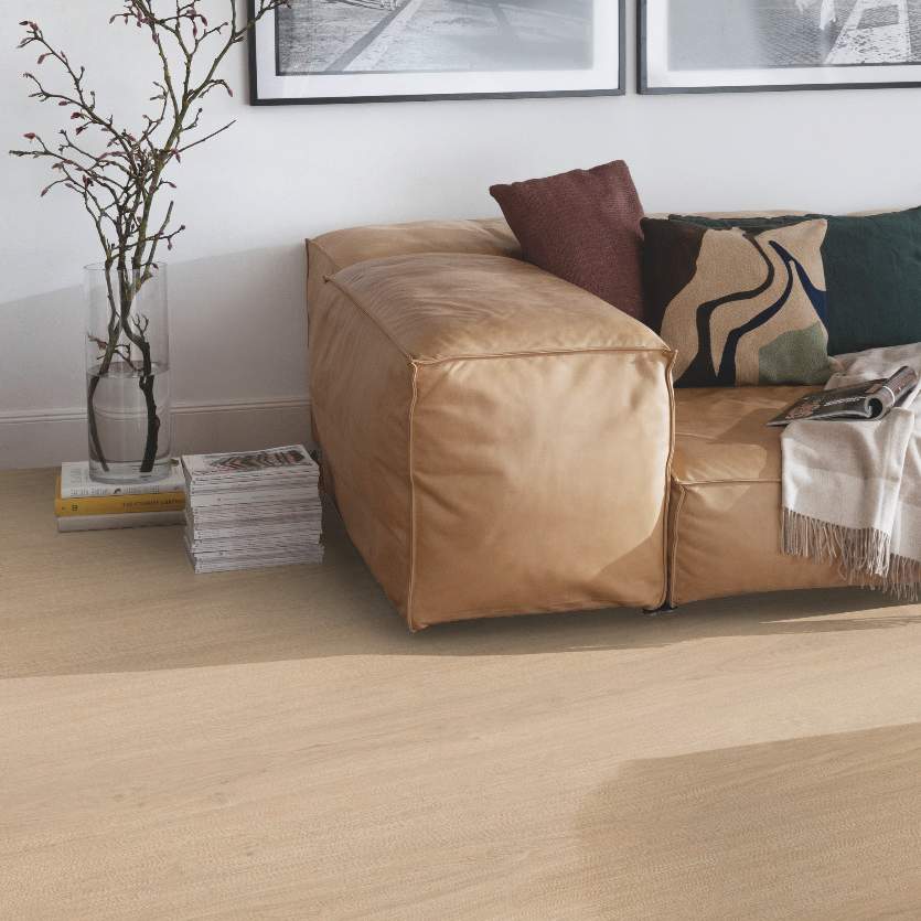 Laminado clic EL1009 1292 x 246 x 8 mm Suelo laminado resistente al agua, aspecto madera, roble beige NKL32