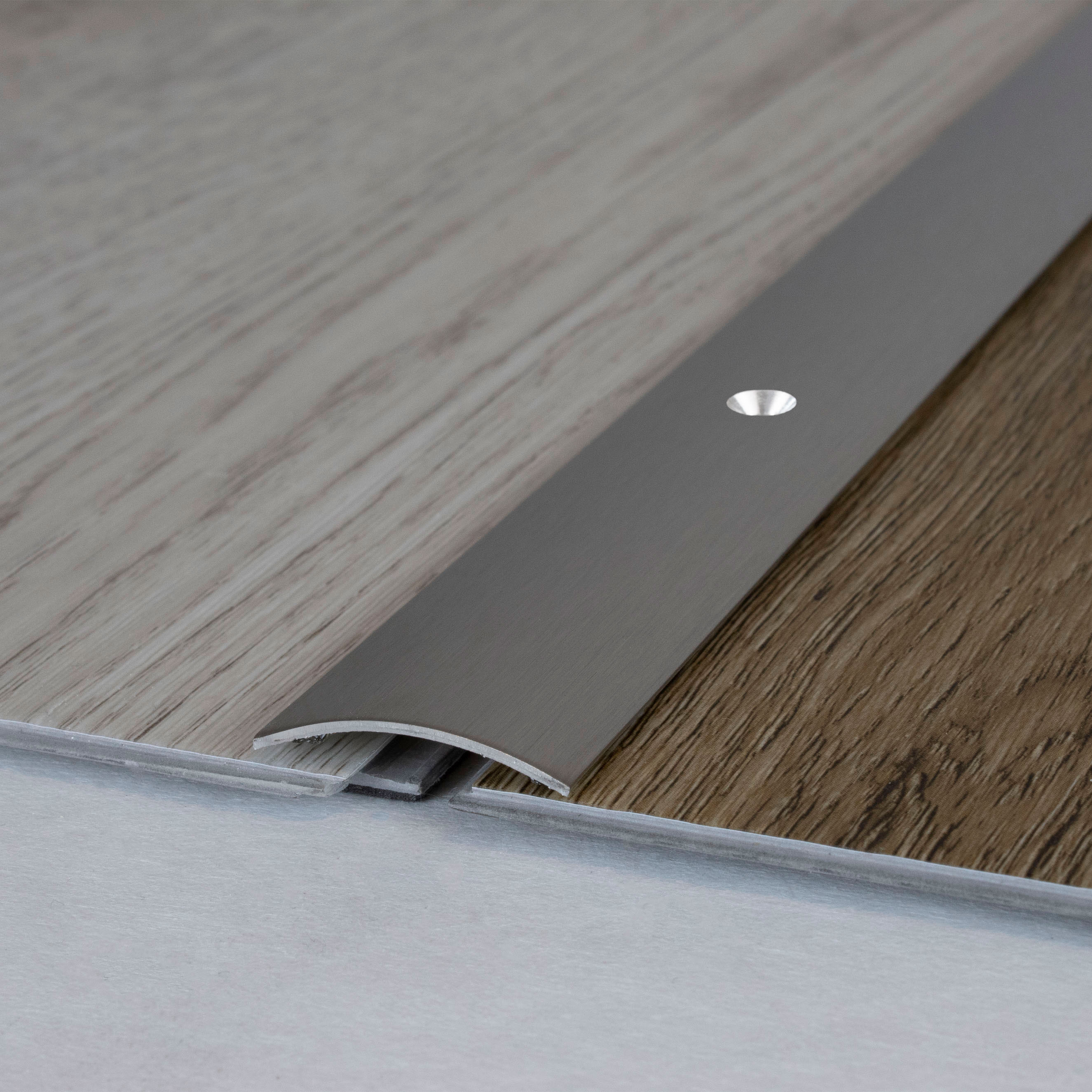 Perfil de transición PROVISTON Rotterdam, 28 mm de ancho, tira de transición de acero inoxidable