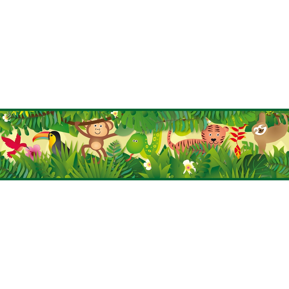 A.S. Creation Only Borders 11 403725 Cenefa de papel Habitación infantil 5,00 x 0,155 m Verde